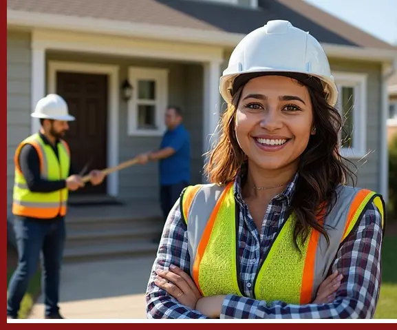 woman in roofing